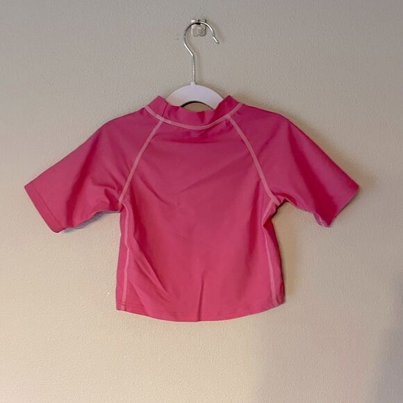 Girls, Toddler, I-Play, Pink, Short-Sleeve, Sun-Protection, Swim Shirt. Size 3T. - Picture 2 of 5